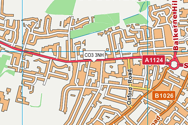 CO3 3NH map - OS VectorMap District (Ordnance Survey) CO3 3NH map - OS VectorMap District (Ordnance Survey)
