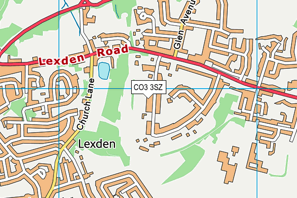 CO3 3SZ map - OS VectorMap District (Ordnance Survey) CO3 3SZ map - OS VectorMap District (Ordnance Survey)