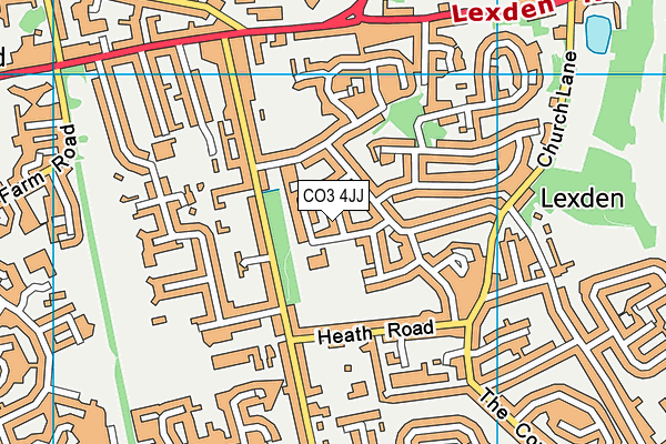 CO3 4JJ map - OS VectorMap District (Ordnance Survey) CO3 4JJ map - OS VectorMap District (Ordnance Survey)