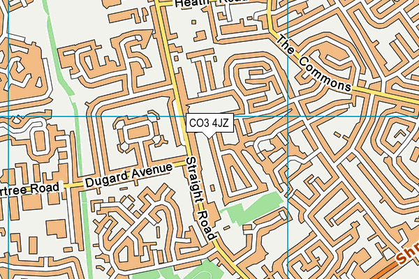 CO3 4JZ map - OS VectorMap District (Ordnance Survey) CO3 4JZ map - OS VectorMap District (Ordnance Survey)