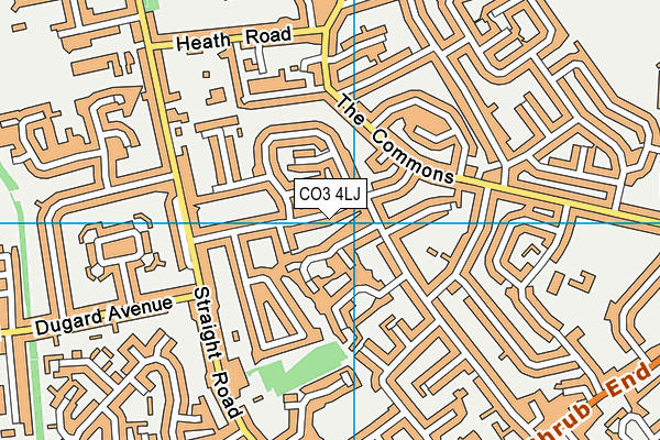 CO3 4LJ map - OS VectorMap District (Ordnance Survey)