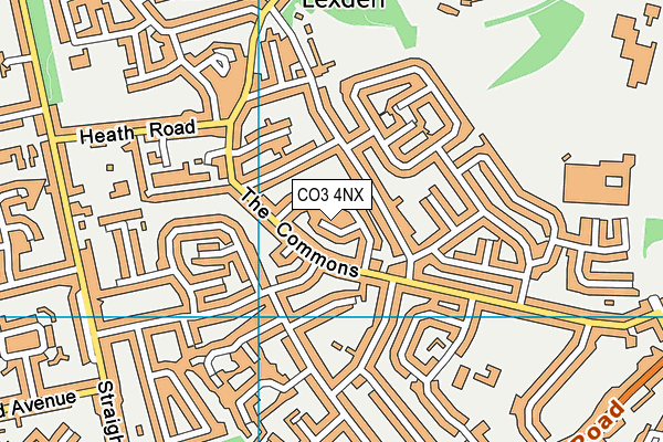 CO3 4NX map - OS VectorMap District (Ordnance Survey) CO3 4NX map - OS VectorMap District (Ordnance Survey)