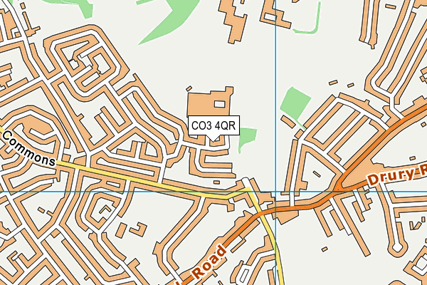 CO3 4QR map - OS VectorMap District (Ordnance Survey) CO3 4QR map - OS VectorMap District (Ordnance Survey)