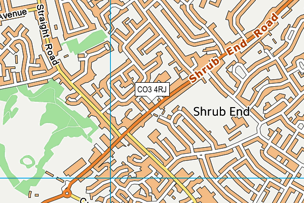 CO3 4RJ map - OS VectorMap District (Ordnance Survey)