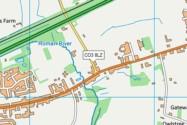 CO3 8LZ map - OS VectorMap District (Ordnance Survey) CO3 8LZ map - OS VectorMap District (Ordnance Survey)