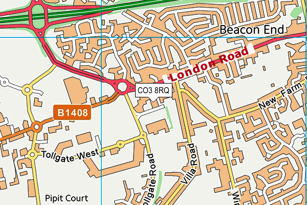 CO3 8RQ map - OS VectorMap District (Ordnance Survey) CO3 8RQ map - OS VectorMap District (Ordnance Survey)