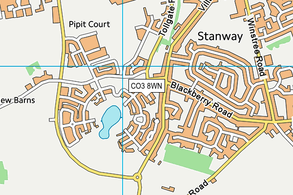 CO3 8WN map - OS VectorMap District (Ordnance Survey) CO3 8WN map - OS VectorMap District (Ordnance Survey)