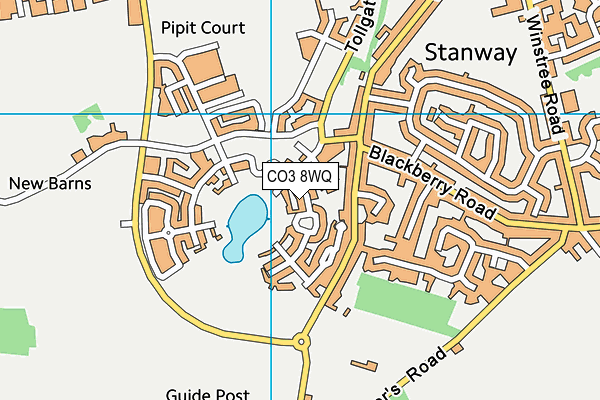 CO3 8WQ map - OS VectorMap District (Ordnance Survey) CO3 8WQ map - OS VectorMap District (Ordnance Survey)