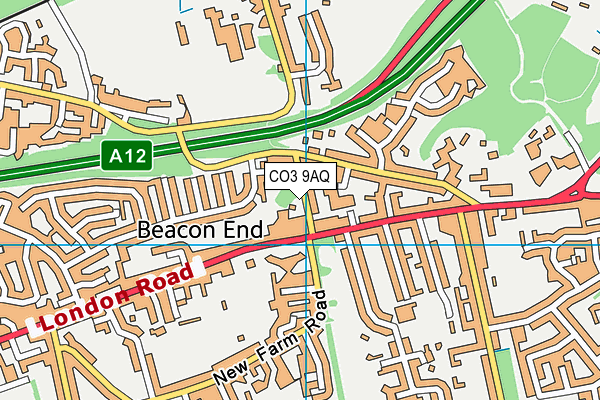 CO3 9AQ map - OS VectorMap District (Ordnance Survey)