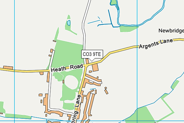CO3 9TE map - OS VectorMap District (Ordnance Survey)