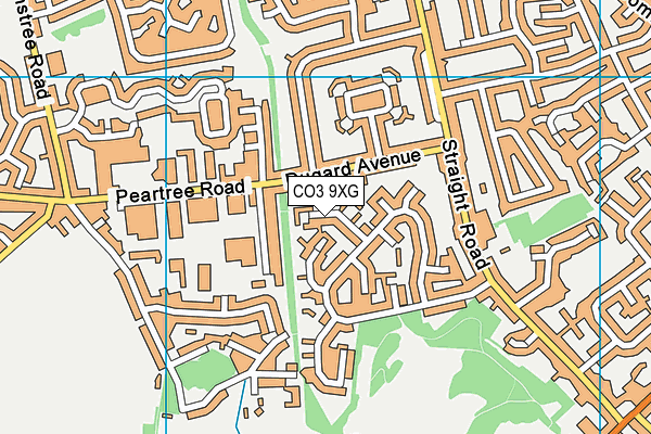 CO3 9XG map - OS VectorMap District (Ordnance Survey) CO3 9XG map - OS VectorMap District (Ordnance Survey)