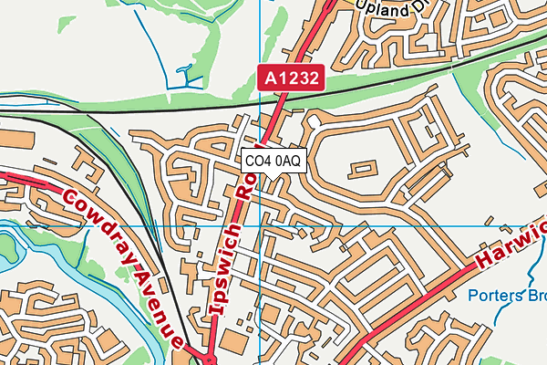 CO4 0AQ map - OS VectorMap District (Ordnance Survey)