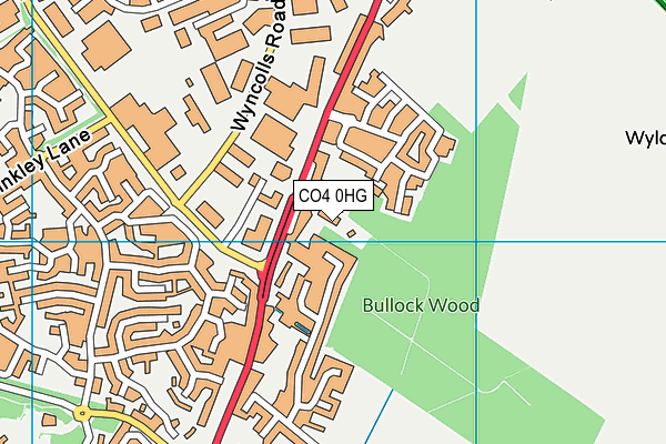 CO4 0HG map - OS VectorMap District (Ordnance Survey)