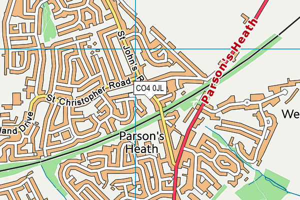 CO4 0JL map - OS VectorMap District (Ordnance Survey)