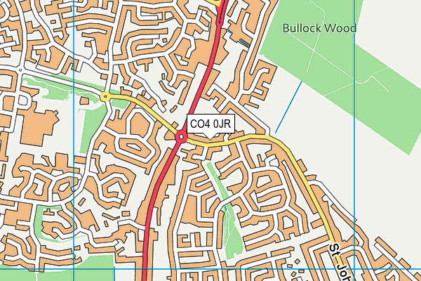 CO4 0JR map - OS VectorMap District (Ordnance Survey) CO4 0JR map - OS VectorMap District (Ordnance Survey)