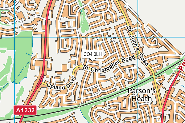 CO4 0LH map - OS VectorMap District (Ordnance Survey)