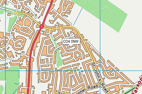 CO4 0NW map - OS VectorMap District (Ordnance Survey)