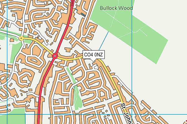 CO4 0NZ map - OS VectorMap District (Ordnance Survey) CO4 0NZ map - OS VectorMap District (Ordnance Survey)