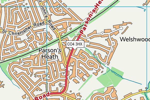 CO4 3HX map - OS VectorMap District (Ordnance Survey) CO4 3HX map - OS VectorMap District (Ordnance Survey)