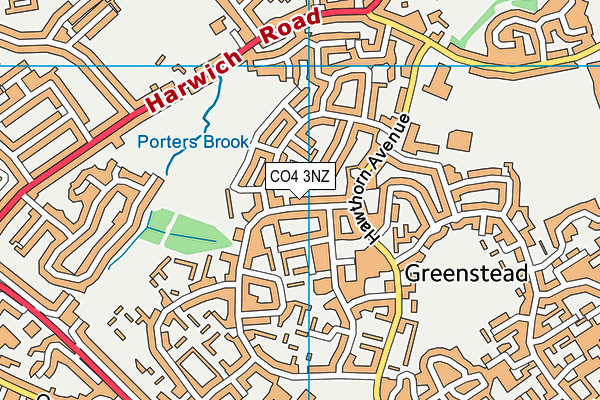 CO4 3NZ map - OS VectorMap District (Ordnance Survey) CO4 3NZ map - OS VectorMap District (Ordnance Survey)