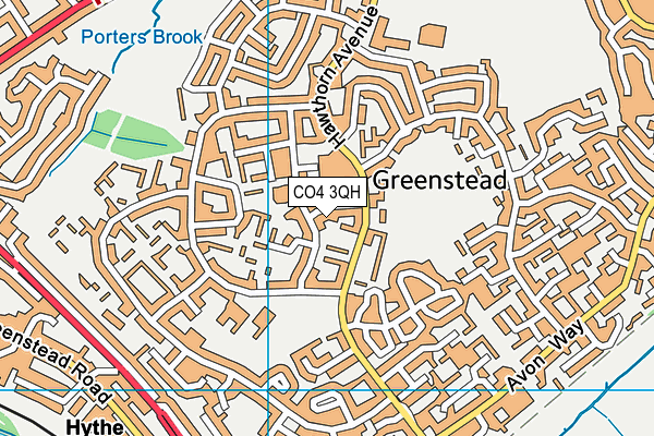 CO4 3QH map - OS VectorMap District (Ordnance Survey)