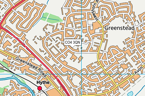 CO4 3QN map - OS VectorMap District (Ordnance Survey) CO4 3QN map - OS VectorMap District (Ordnance Survey)
