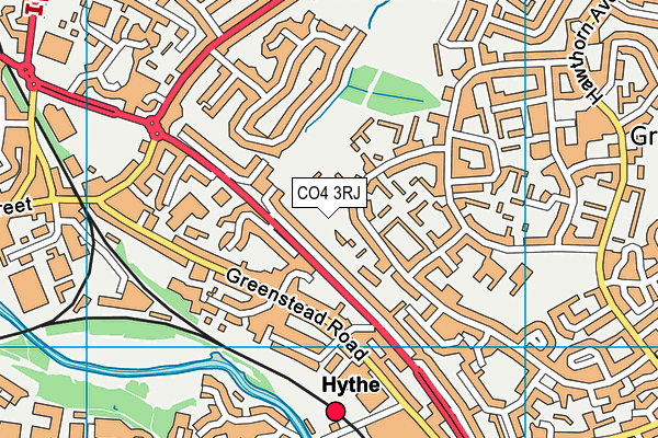 CO4 3RJ map - OS VectorMap District (Ordnance Survey)