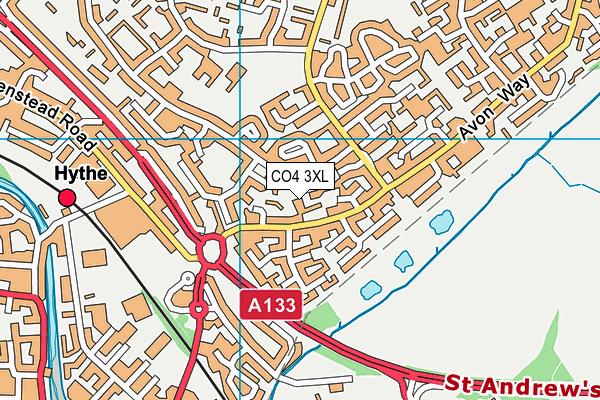 CO4 3XL map - OS VectorMap District (Ordnance Survey) CO4 3XL map - OS VectorMap District (Ordnance Survey)