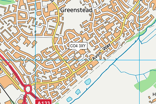 CO4 3XY map - OS VectorMap District (Ordnance Survey) CO4 3XY map - OS VectorMap District (Ordnance Survey)