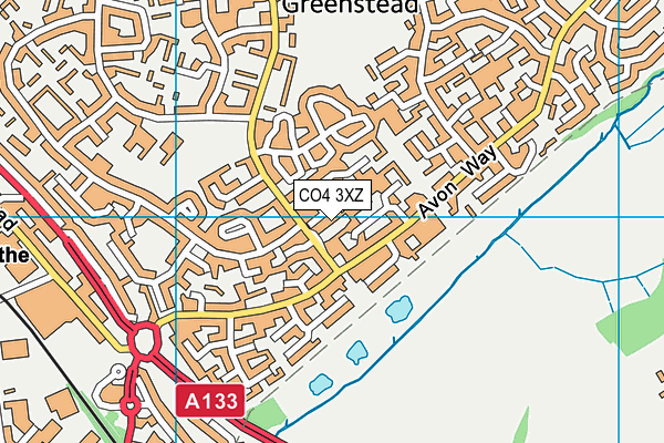 CO4 3XZ map - OS VectorMap District (Ordnance Survey) CO4 3XZ map - OS VectorMap District (Ordnance Survey)