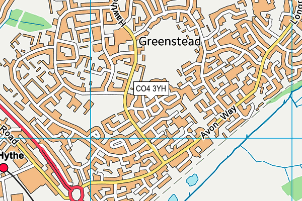 CO4 3YH map - OS VectorMap District (Ordnance Survey) CO4 3YH map - OS VectorMap District (Ordnance Survey)