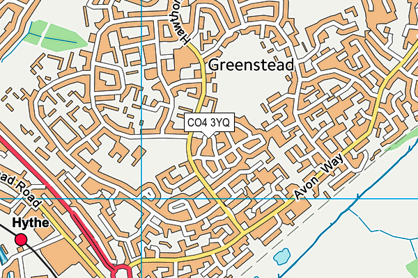 CO4 3YQ map - OS VectorMap District (Ordnance Survey) CO4 3YQ map - OS VectorMap District (Ordnance Survey)