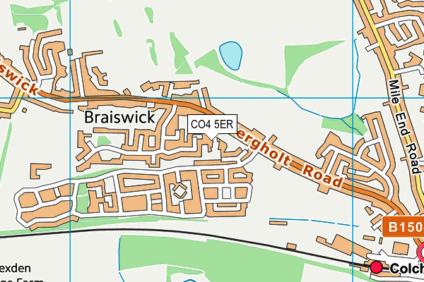 CO4 5ER map - OS VectorMap District (Ordnance Survey) CO4 5ER map - OS VectorMap District (Ordnance Survey)