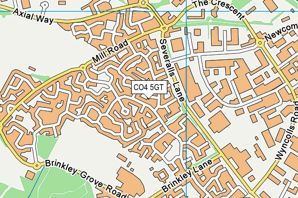 CO4 5GT map - OS VectorMap District (Ordnance Survey) CO4 5GT map - OS VectorMap District (Ordnance Survey)