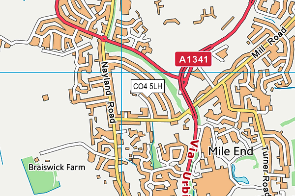 CO4 5LH map - OS VectorMap District (Ordnance Survey)