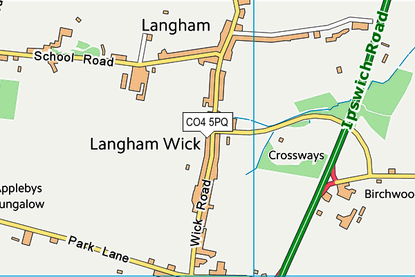CO4 5PQ map - OS VectorMap District (Ordnance Survey)