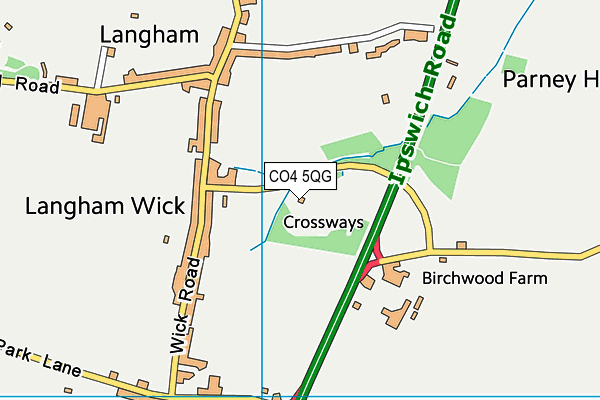 CO4 5QG map - OS VectorMap District (Ordnance Survey) CO4 5QG map - OS VectorMap District (Ordnance Survey)