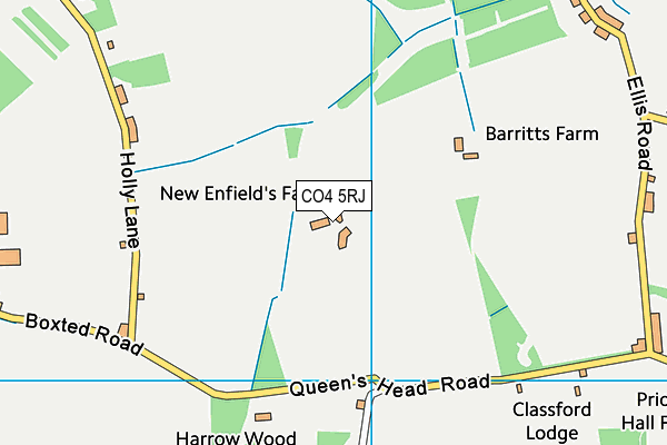 CO4 5RJ map - OS VectorMap District (Ordnance Survey)