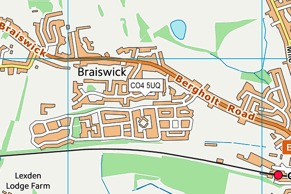 CO4 5UQ map - OS VectorMap District (Ordnance Survey)