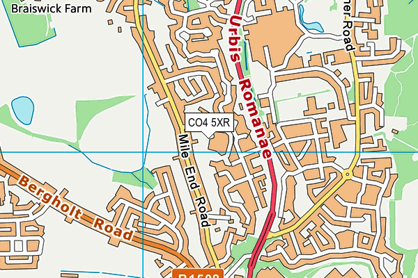 CO4 5XR map - OS VectorMap District (Ordnance Survey) CO4 5XR map - OS VectorMap District (Ordnance Survey)