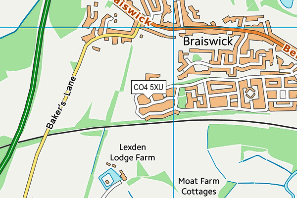 CO4 5XU map - OS VectorMap District (Ordnance Survey) CO4 5XU map - OS VectorMap District (Ordnance Survey)