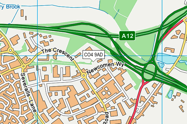 CO4 9AD map - OS VectorMap District (Ordnance Survey)