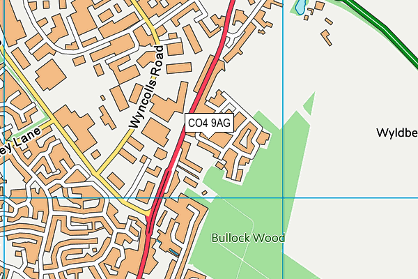 CO4 9AG map - OS VectorMap District (Ordnance Survey) CO4 9AG map - OS VectorMap District (Ordnance Survey)