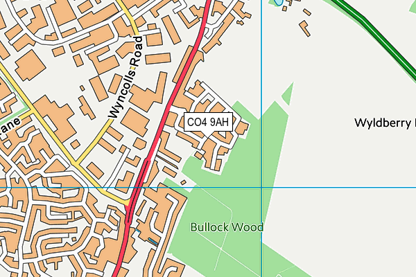 CO4 9AH map - OS VectorMap District (Ordnance Survey) CO4 9AH map - OS VectorMap District (Ordnance Survey)