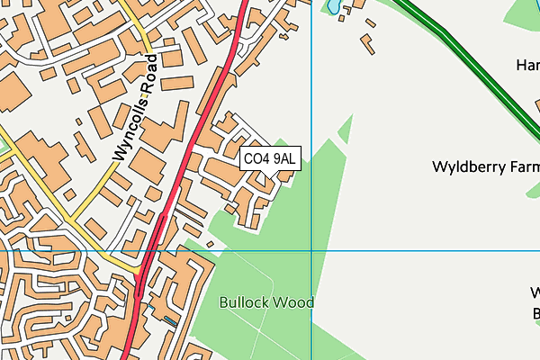 CO4 9AL map - OS VectorMap District (Ordnance Survey) CO4 9AL map - OS VectorMap District (Ordnance Survey)