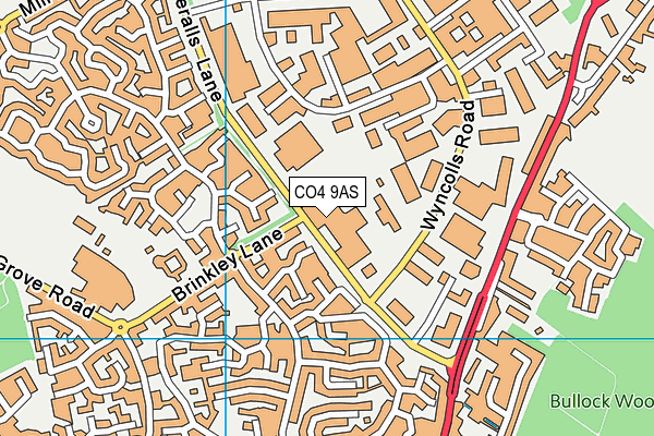 CO4 9AS map - OS VectorMap District (Ordnance Survey) CO4 9AS map - OS VectorMap District (Ordnance Survey)