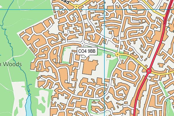 CO4 9BB map - OS VectorMap District (Ordnance Survey) CO4 9BB map - OS VectorMap District (Ordnance Survey)