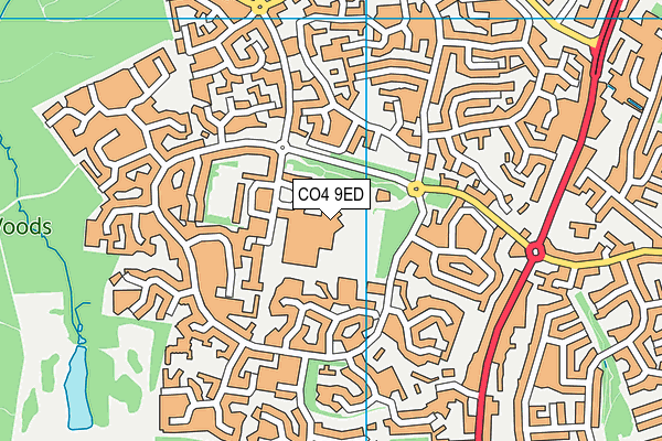 CO4 9ED map - OS VectorMap District (Ordnance Survey) CO4 9ED map - OS VectorMap District (Ordnance Survey)