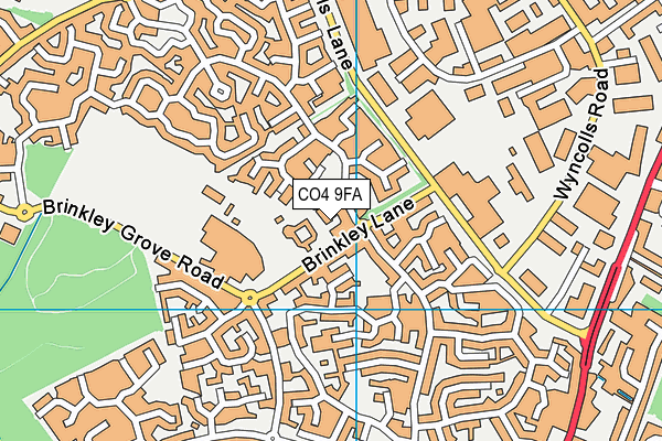 CO4 9FA map - OS VectorMap District (Ordnance Survey) CO4 9FA map - OS VectorMap District (Ordnance Survey)