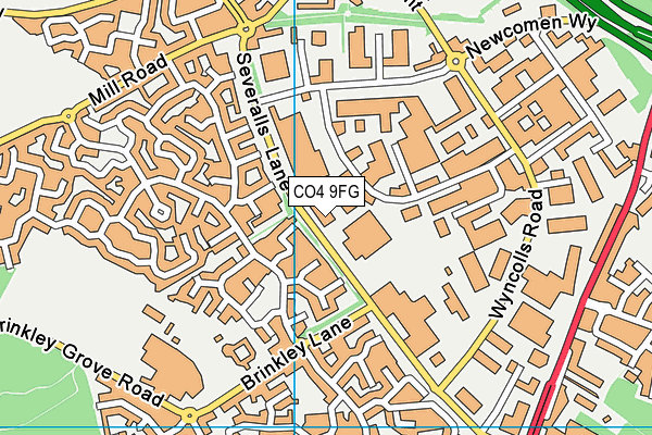 CO4 9FG map - OS VectorMap District (Ordnance Survey) CO4 9FG map - OS VectorMap District (Ordnance Survey)